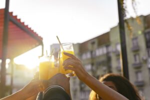Jus d'orange au soleil